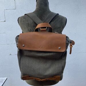 Leather and Canvas backpack